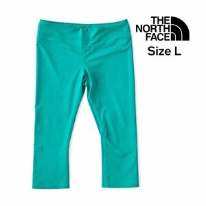 The North Face Hatha Capri Leggings Women's Size L Conifer Teal Gorpcore EUC